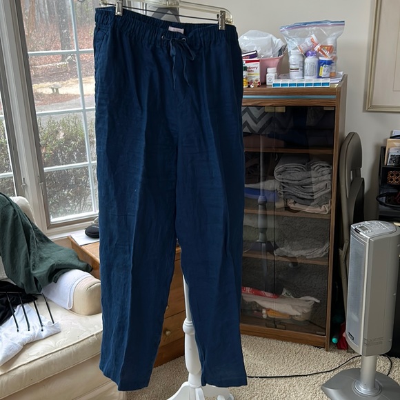 Navy 100% linen woman’s slacks . Dress or casual you choose!!’ - Picture 5 of 5